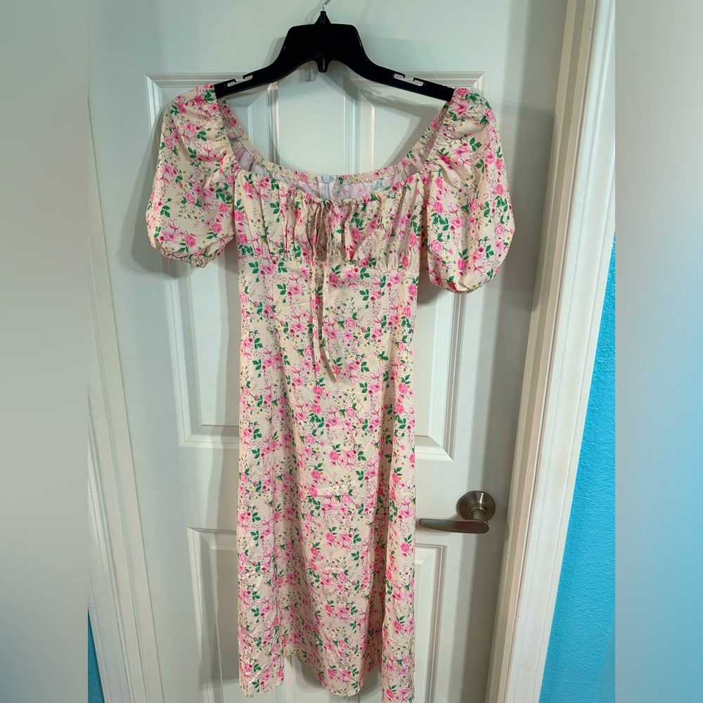 Cider Midi Tie Front Dress